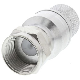 1 pcs - Telegartner, Plug Cable Mount F Connector, 75Ω, Crimp Termination, Straight Body