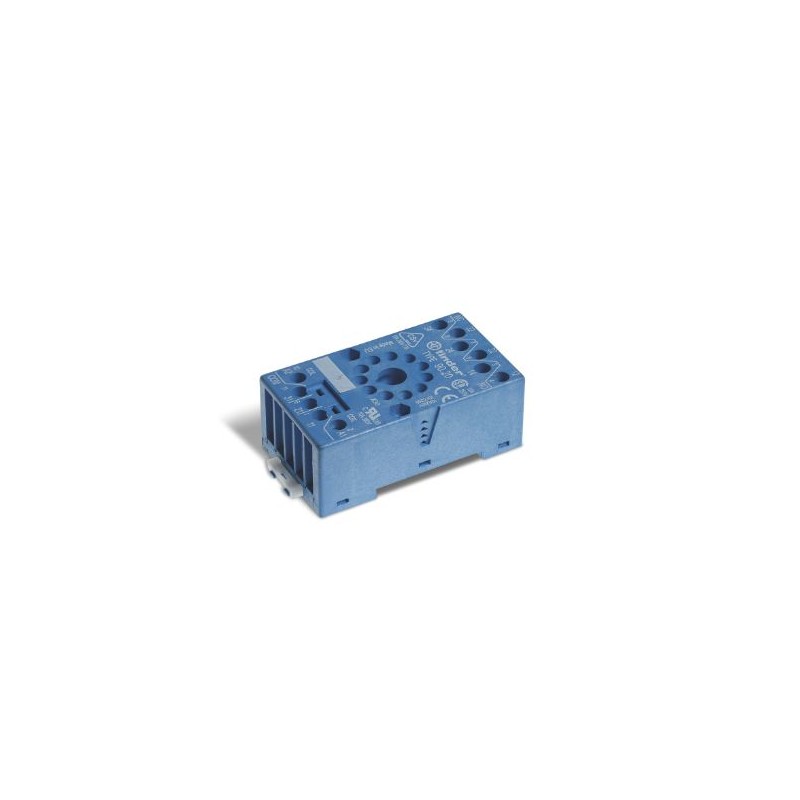 1 pcs - Finder 90 Series 250V Rail or Panel Mount Relay Socket, for use with 60.12 Series Relay