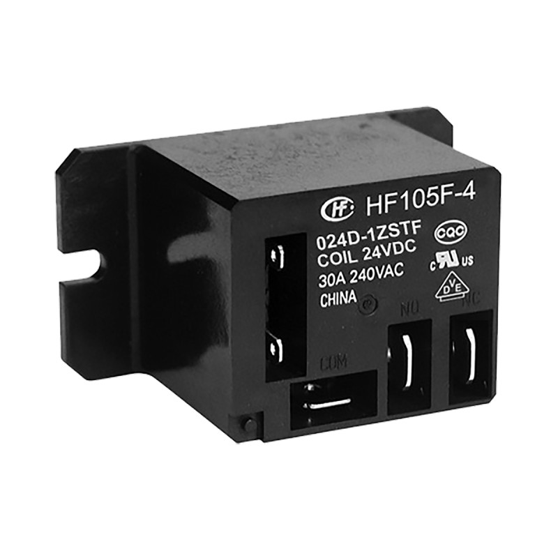 1 pcs - Hongfa Europe GMBH Flange Mount Power Relay, 24V dc Coil, 20A Switching Current, SPDT
