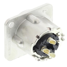 1 pcs - Neutrik Cable Mount XLR Connector, Male, 50 V, 3 Way, Silver over Nickel Plating