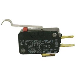 1 pcs - Omron Simulated Roller Lever Micro Switch, Quick Connect Terminal, 11 A @ 250 V ac, SP-CO, IP40