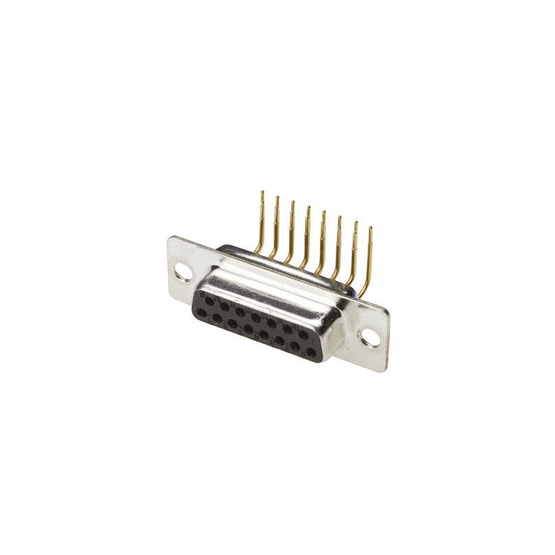 1 pcs - ASSMANN WSW A-DF 9 Way Right Angle Through Hole D-sub Connector Socket, 2.77mm Pitch