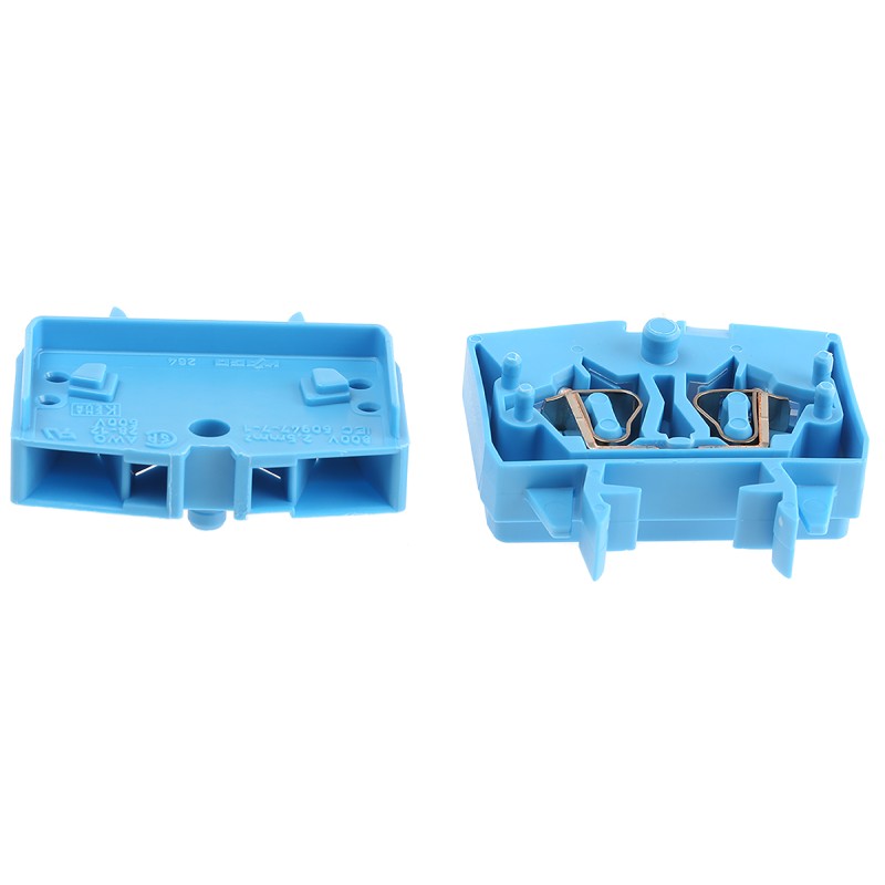 10 pcs - Wago 264 Series Blue Feed Through Terminal Block, 2.5mm², Single-Level, Cage Clamp Termination, ATEX, IECEx