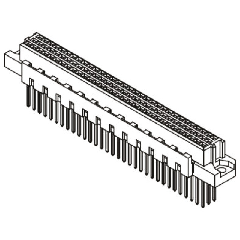 1 pcs - HARTING 09 03 96 Way 2.54mm Pitch, Type C Class C2, 3 Row, Straight DIN 41612 Connector, Socket