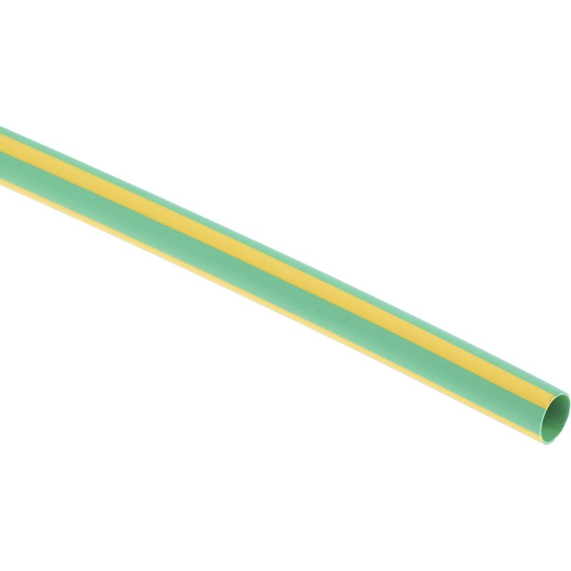 1 Pack of 5 - RS PRO Heat Shrink Tubing, Green, Yellow 4.8mm Sleeve Dia. x 1.2m Length 2:1 Ratio