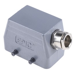 1 pcs - Epic Contact H-B Heavy Duty Power Connector Hood, 10 Contacts, M20 Thread