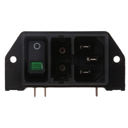 1 pcs - Schurter C14 Right Angle Panel Mount, PCB Mount IEC Connector Male, 10A, 250 V