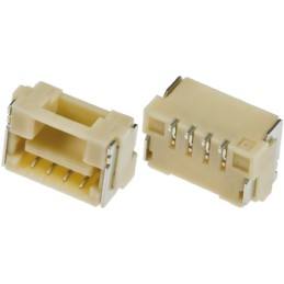 10 pcs - Molex CLIK-Mate Series Right Angle Surface Mount PCB Socket, 4-Contact, 1-Row, 1.25mm Pitch, Solder Termination