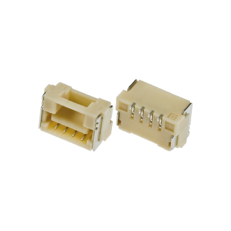 10 pcs - Molex CLIK-Mate Series Right Angle Surface Mount PCB Socket, 4-Contact, 1-Row, 1.25mm Pitch, Solder Termination