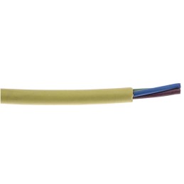 1 pcs - RS PRO 3 Core Power Cable, 1 mm², 600mm, Yellow Thermoplastic Elastomers TPE Sheath, Coiled, 300/500 V