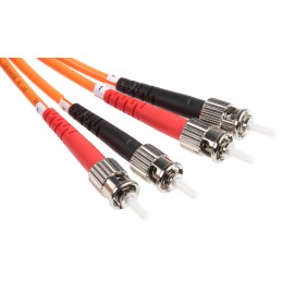1 pcs - RS PRO ST to ST Duplex Multi Mode OM2 Fibre Optic Cable, 50/125μm, Orange, 5m