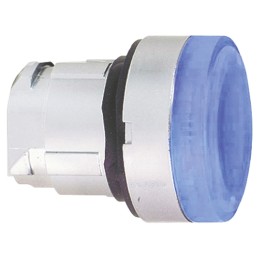 1 pcs - Schneider Electric Harmony XB4 Series Blue Illuminated Spring Return Push Button Head, 22mm Cutout, IP66, IP67
