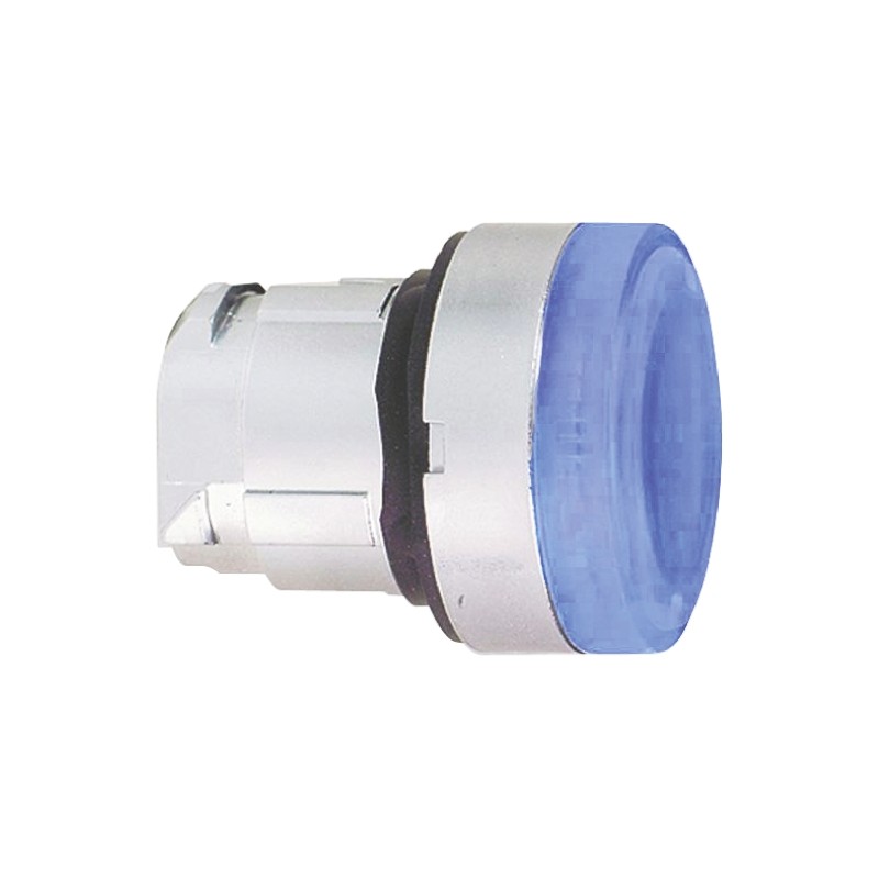 1 pcs - Schneider Electric Harmony XB4 Series Blue Illuminated Spring Return Push Button Head, 22mm Cutout, IP66, IP67
