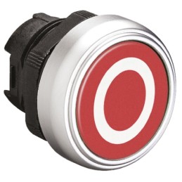1 pcs - Lovato Platinum Series Red Spring Return Push Button Head, 22mm Cutout, IP66, IP67, IP69K