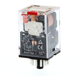 1 pcs - Omron Plug In Non-Latching Relay, 230V ac Coil, 10A Switching Current, 3PDT