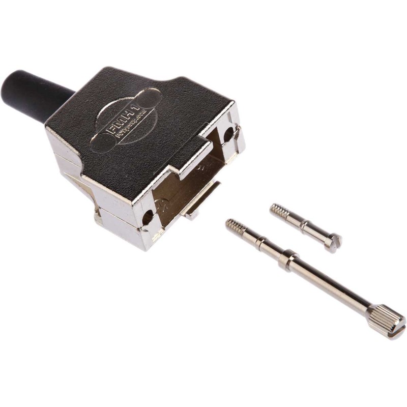 1 pcs - FCT from Molex FMH Series Die Cast Zinc D Sub Backshell, 9 Way, Strain Relief