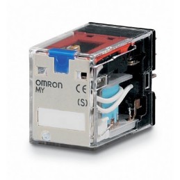 1 pcs - Omron Plug In Latching Power Relay, 24V dc Coil, 5A Switching Current, 4PDT