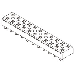 1 pcs - Samtec CLT Series Straight Surface Mount PCB Socket, 20-Contact, 2-Row, 2mm Pitch, Solder Termination