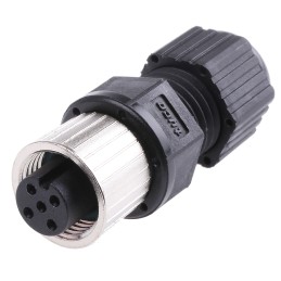 10 pcs - TE Connectivity Circular Connector, 5 Contacts, Cable Mount, M12 Connector, Socket, Female, IP67, M12 Series