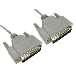 1 pcs - RS PRO Male 25 Pin D-sub to Male 25 Pin D-sub Serial Cable, 2m PVC