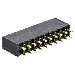 1 pcs - Samtec SSW Series Straight Through Hole Mount PCB Socket, 20-Contact, 2-Row, 2.54mm Pitch, Solder Termination