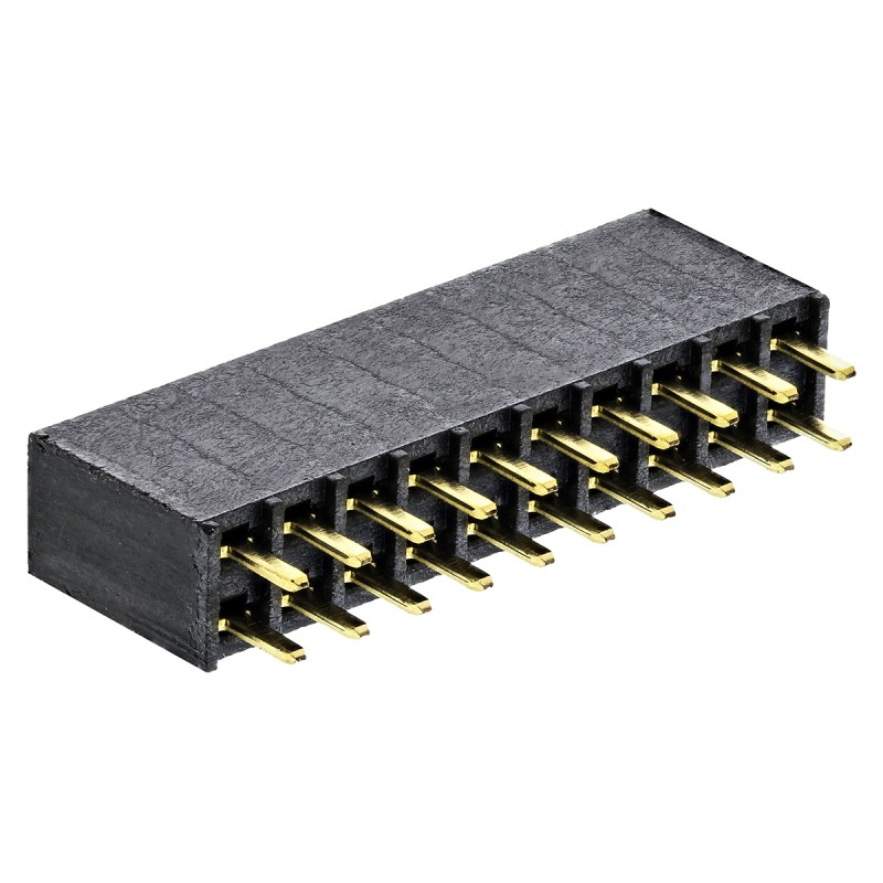 1 pcs - Samtec SSW Series Straight Through Hole Mount PCB Socket, 20-Contact, 2-Row, 2.54mm Pitch, Solder Termination