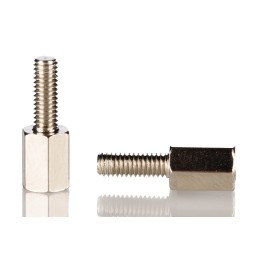 50 pcs - HARWIN Standoff, M3 Thread, 10mm Body, Brass, Male/Female