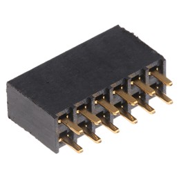 1 pcs - Samtec SSW Series Straight Through Hole Mount PCB Socket, 12-Contact, 2-Row, 2.54mm Pitch, Solder Termination