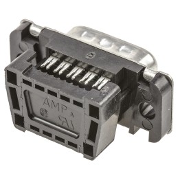 1 pcs - TE Connectivity Amplimite HDF-20 9 Way Right Angle Cable Mount D-sub Connector Plug, 2.76mm Pitch