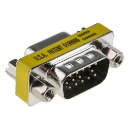 1 pcs - RS PRO D-sub Adapter Male 15 Way D-Sub to Female 15 Way D-Sub