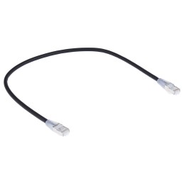 1 pcs - RS PRO Cat6a Male RJ45 to Male RJ45 Ethernet Cable, S/FTP, Black LSZH Sheath, 0.5m