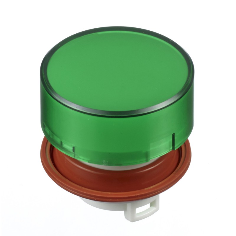 1 pcs - Idec HW Series Green Push Button Head, 22mm Cutout