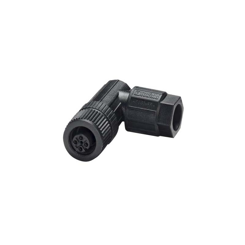 1 pcs - Phoenix Contact Circular Connector, 4 Contacts, Cable Mount, M12 Connector, Plug, Female, IP65, IP67, SACC Series