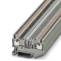 10 pcs - Phoenix Contact PT 2.5-TG Series Grey Disconnect Terminal Block, 0.14 - 4mm², Single-Level, Push In Termination