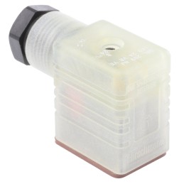 1 pcs - Hirschmann GML 2P+E DIN 43650 B, Female Solenoid Valve Connector, with Indicator Light, 24 V ac/dc Voltage