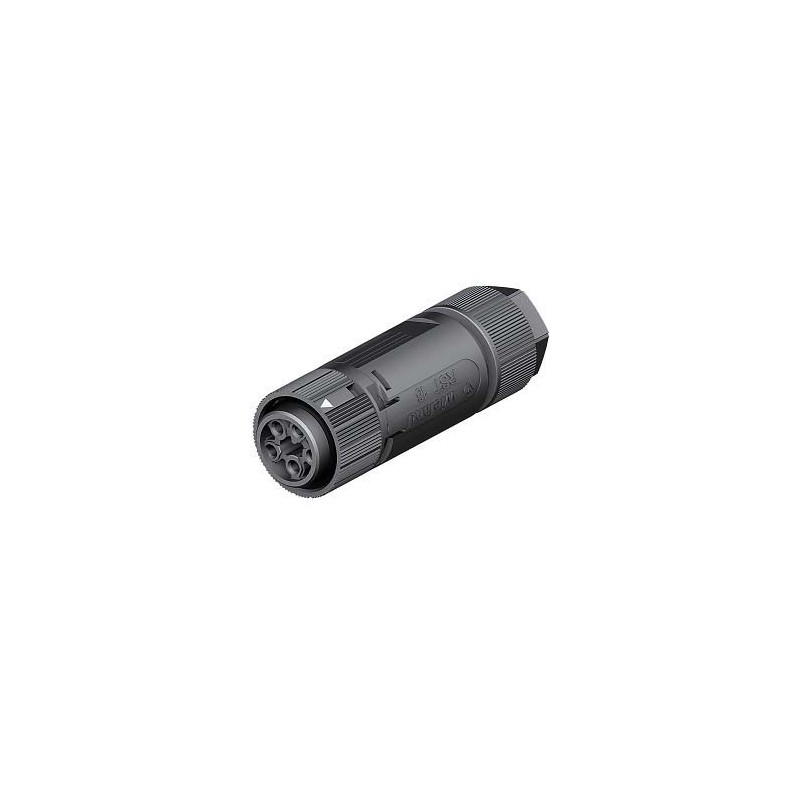 1 pcs - Wieland RST Mini Series Mini Connector, 5-Pole, Female, 1-Way, Cable Mount, 16A, IP66, IP68, IP69
