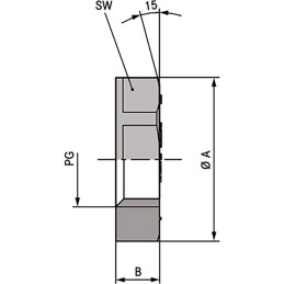 5 pcs - Lapp Grey Polyamide Cable Gland Locknut, PG42 Thread