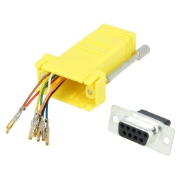 1 pcs - MH Connectors D-sub Adapter Female 9 Way D-Sub to Female RJ45