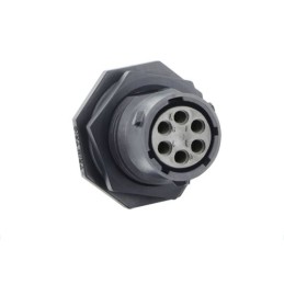 1 pcs - Souriau Circular Connector, 6 Contacts, Cable Mount, Socket