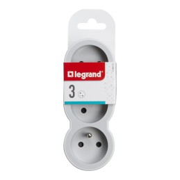 1 pcs - Legrand French / German Multi Outlet Plug, 16A, Plug-In