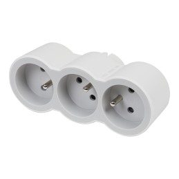 1 pcs - Legrand French / German Multi Outlet Plug, 16A, Plug-In