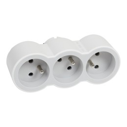 1 pcs - Legrand French / German Multi Outlet Plug, 16A, Plug-In