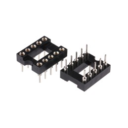 10 pcs - ASSMANN WSW 2.54mm Pitch Vertical 10 Way, Through Hole Turned Pin Open Frame IC Dip Socket, 3A