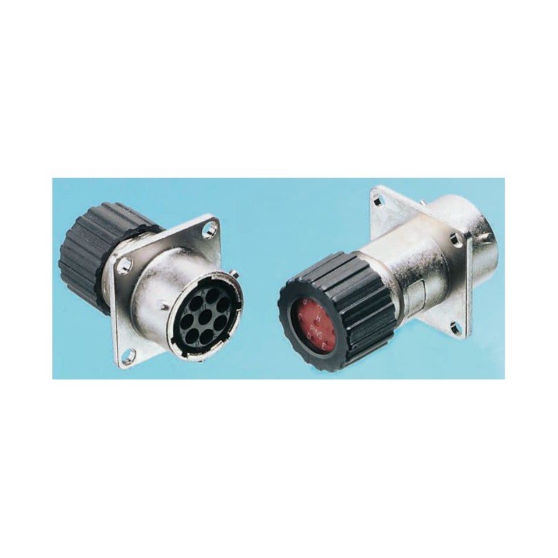 1 pcs - ITT Cannon Circular Connector, 4 Contacts, Panel Mount, Socket, Male, IP67, Trident Neptune Metal Series
