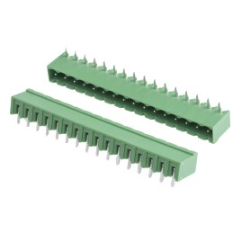 10 pcs - RS PRO 5.0mm Pitch 16 Way Right Angle Pluggable Terminal Block, Header, Through Hole, Solder Termination