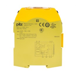 1 pcs - Pilz Single-Channel Emergency Stop, Safety Switch/Interlock Safety Relay, 24V dc, 2 Safety Contacts