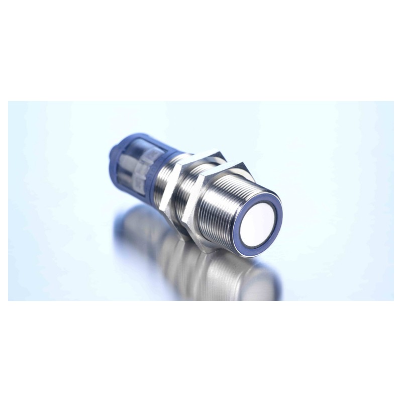 1 pcs - Microsonic MIC Series Ultrasonic Barrel-Style Ultrasonic Sensor, M30 x 1.5, 2000 mm Detection, PNP Output, 9 -