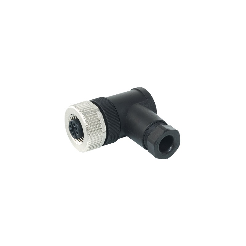 1 pcs - Murrelektronik Circular Connector, 4 Contacts, Cable Mount, M12 Connector, Socket, Male, IP67, 7000 Series