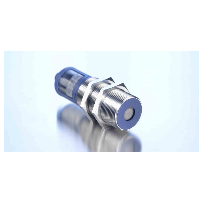 1 pcs - Microsonic CRM Series Ultrasonic Barrel-Style Ultrasonic Sensor, M30 x 1.5, 600 mm Detection, PNP Output, 9 - 30