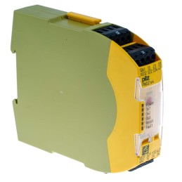 1 pcs - Pilz Dual-Channel Emergency Stop Safety Relay, 24V dc, 3 Safety Contacts